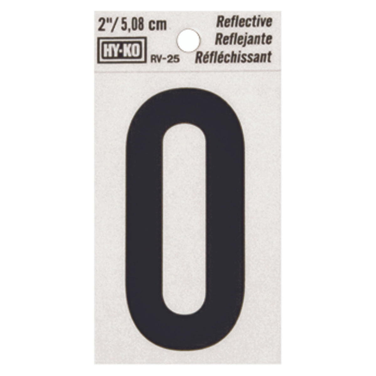 Reflective Black Number - 0