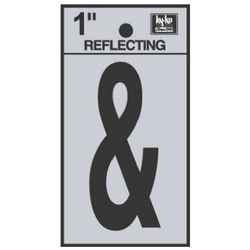 Hy-Ko Reflective & Sign Blk 1" - Black