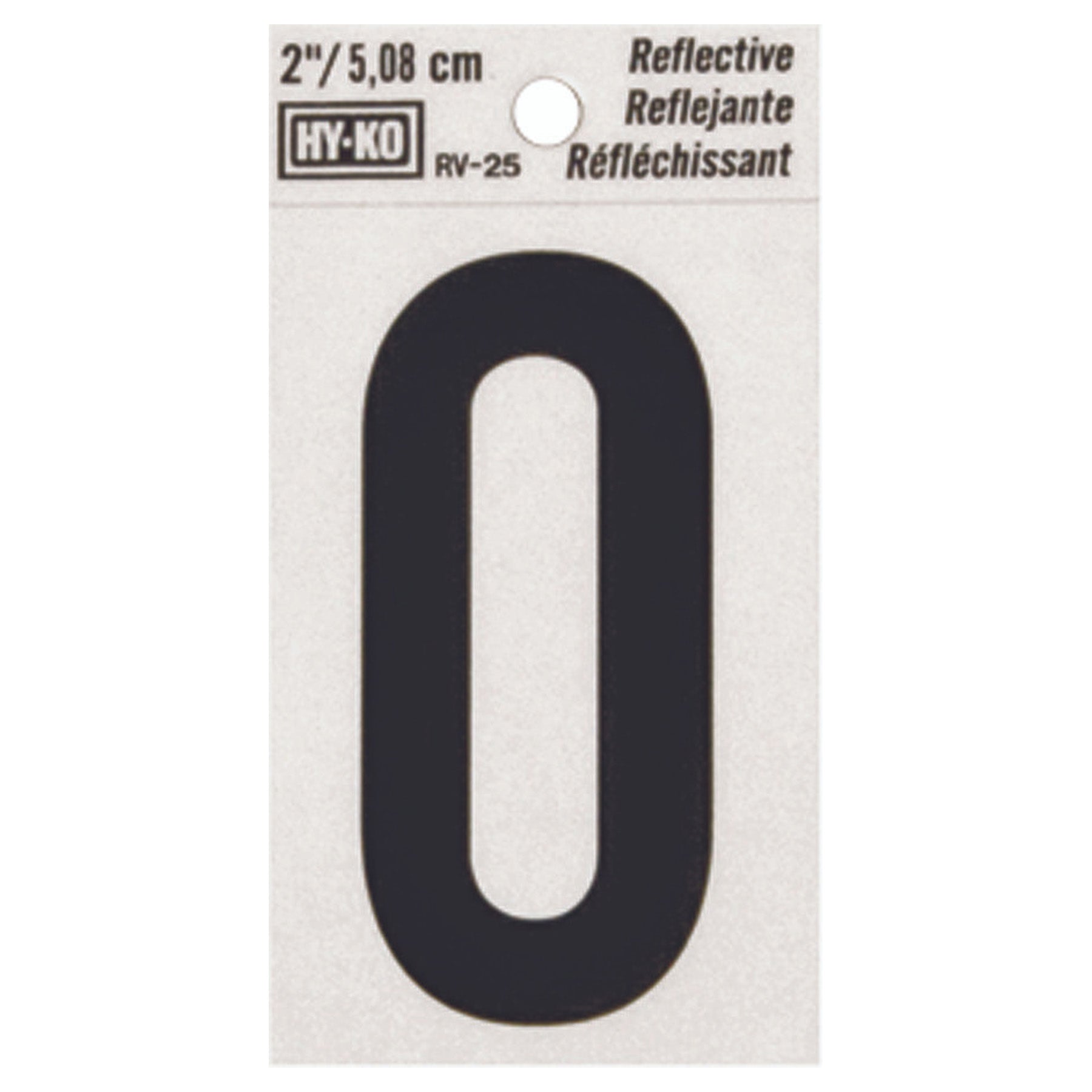 Reflective Black Number - 0