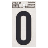 Reflective Black Number - 0
