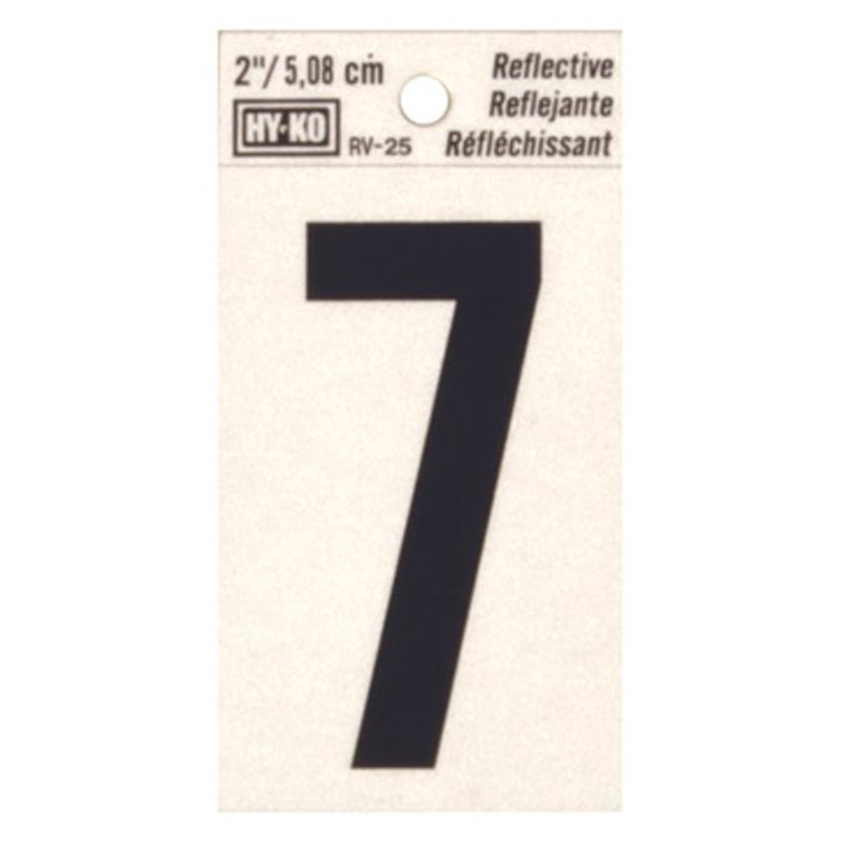 Reflective Black Number - 7