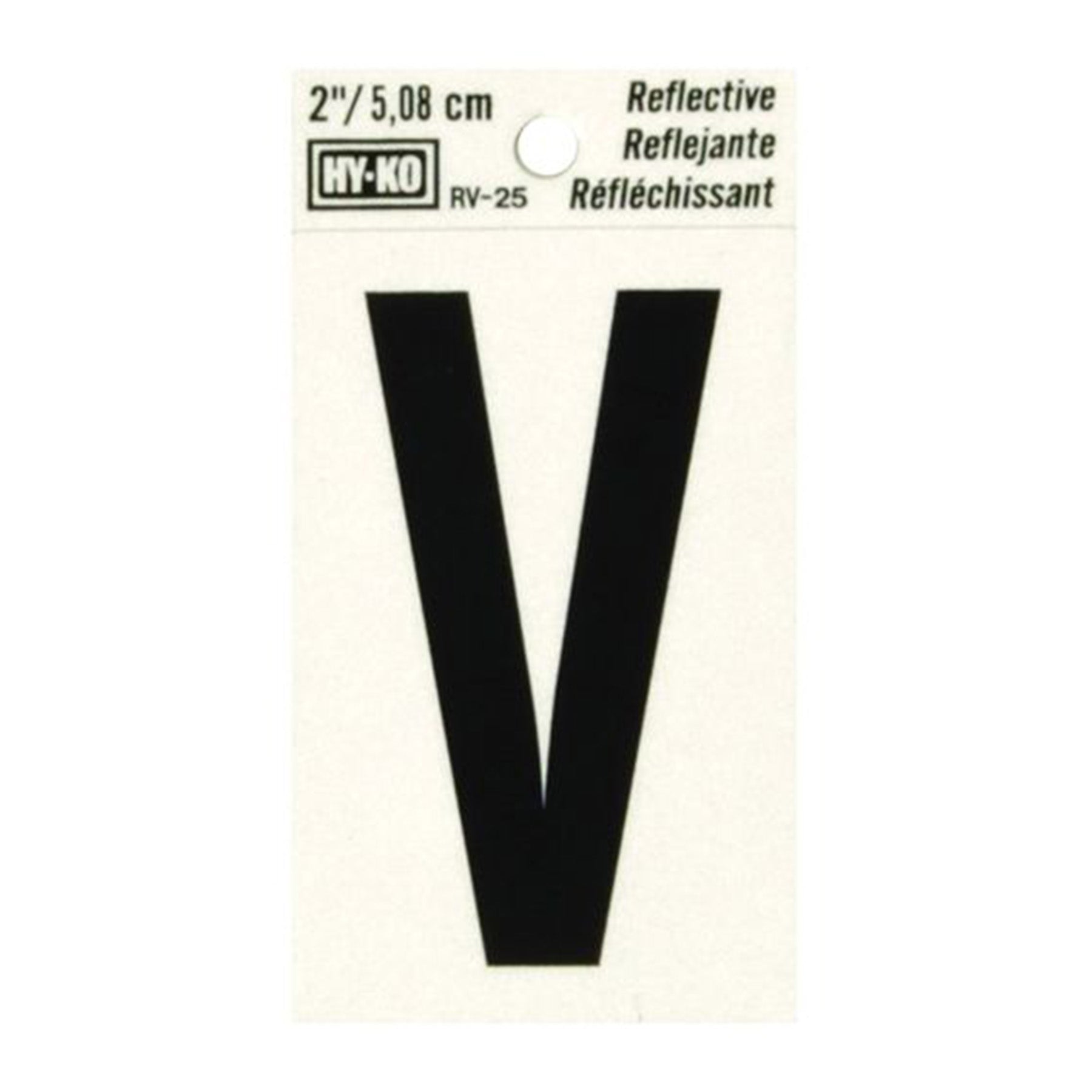 Reflective Black Letter - V