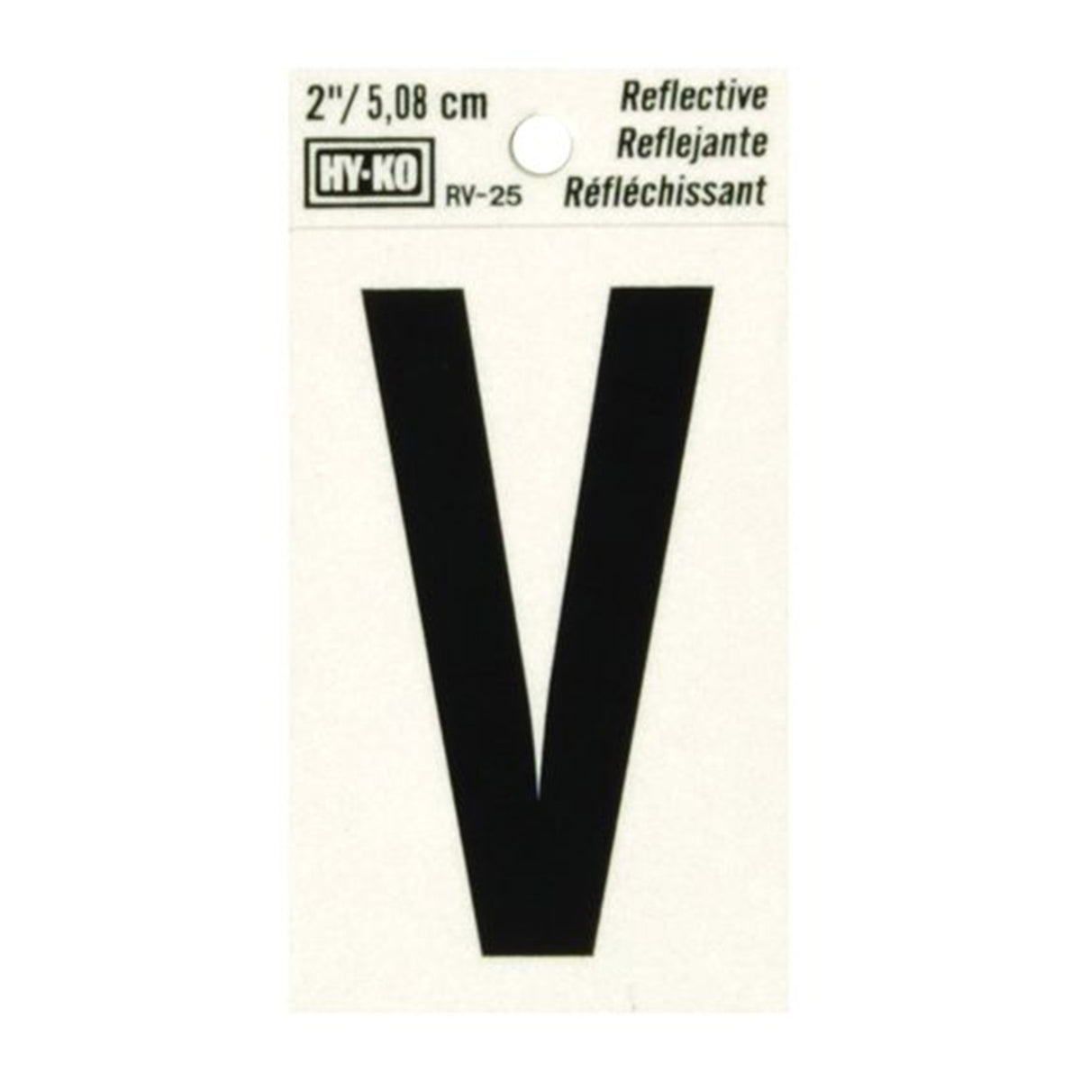 Reflective Black Letter - V
