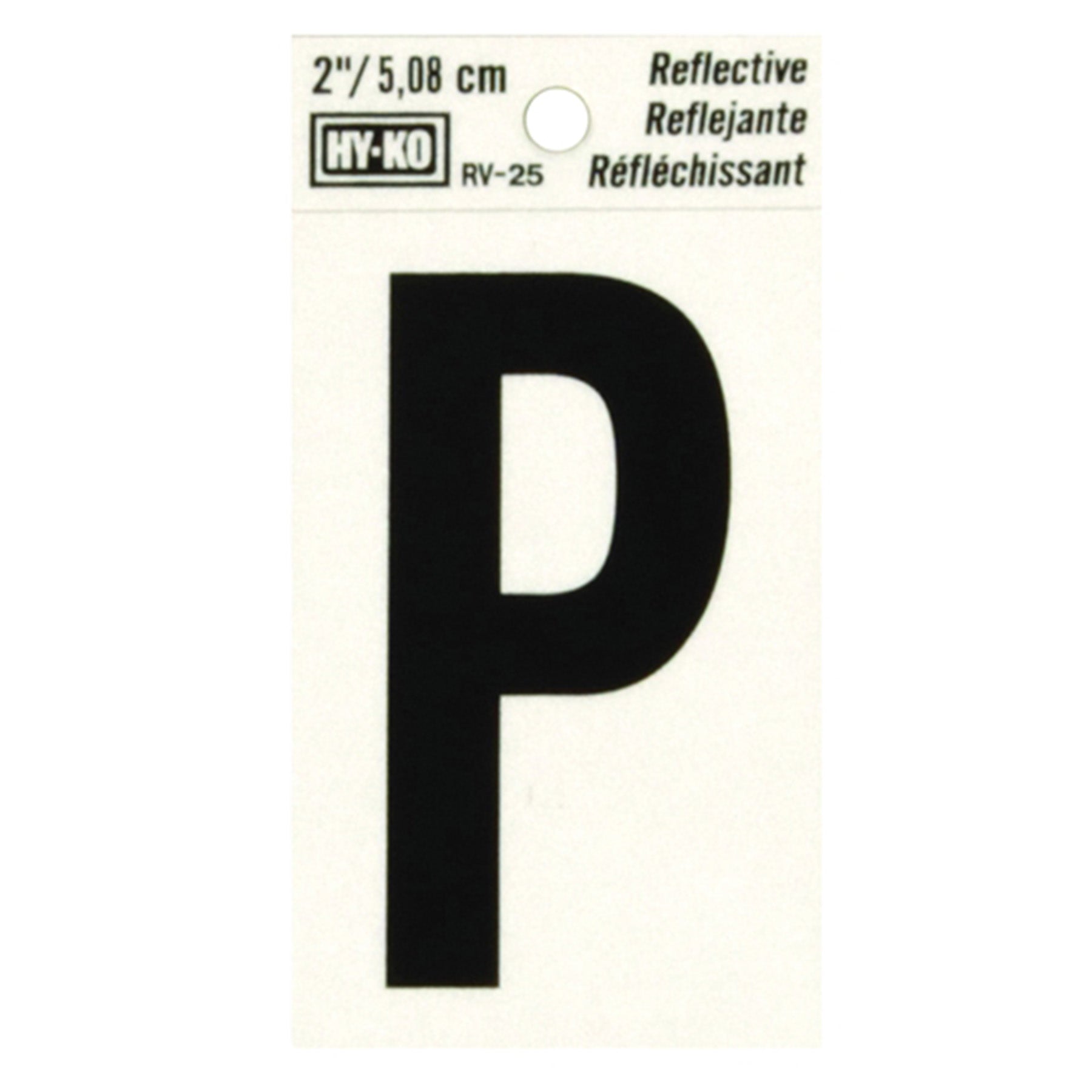 Reflective Black Letter - P