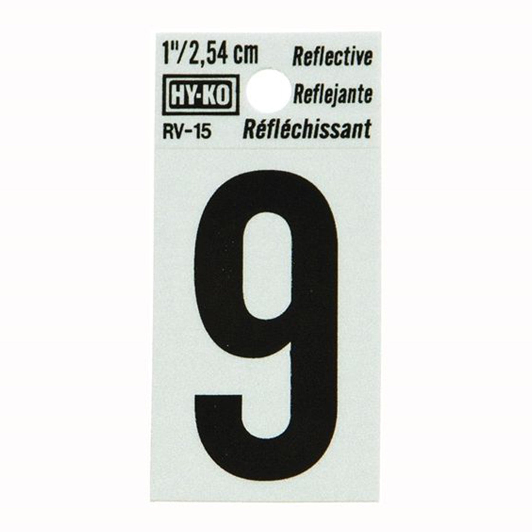 Reflective Black Number- 9