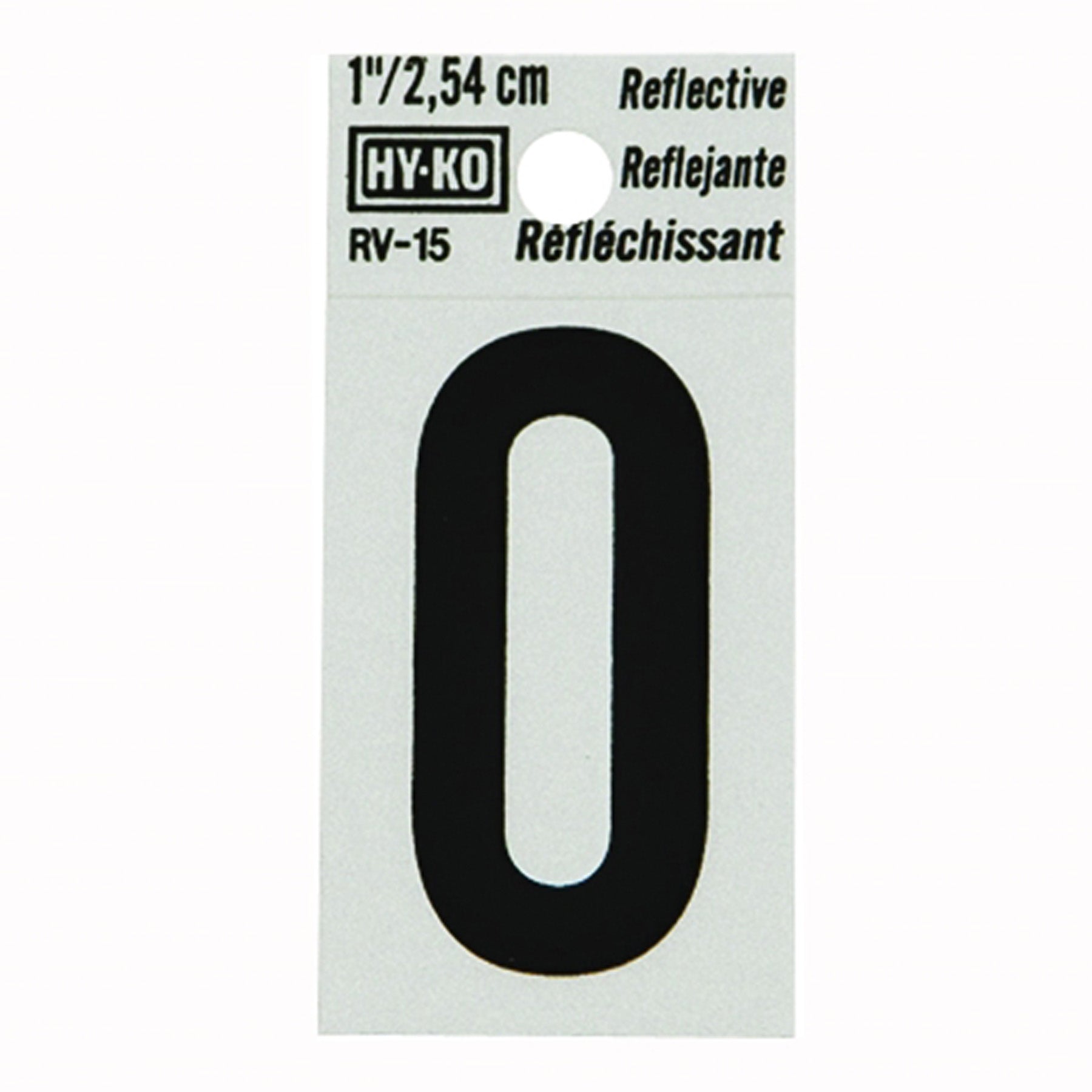 Reflective Black Number - 0