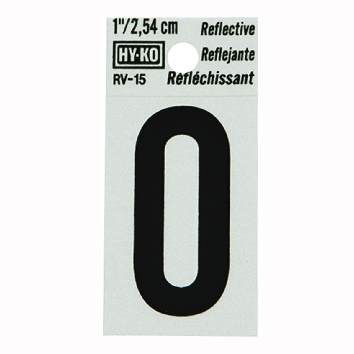 Reflective Black Number - 0