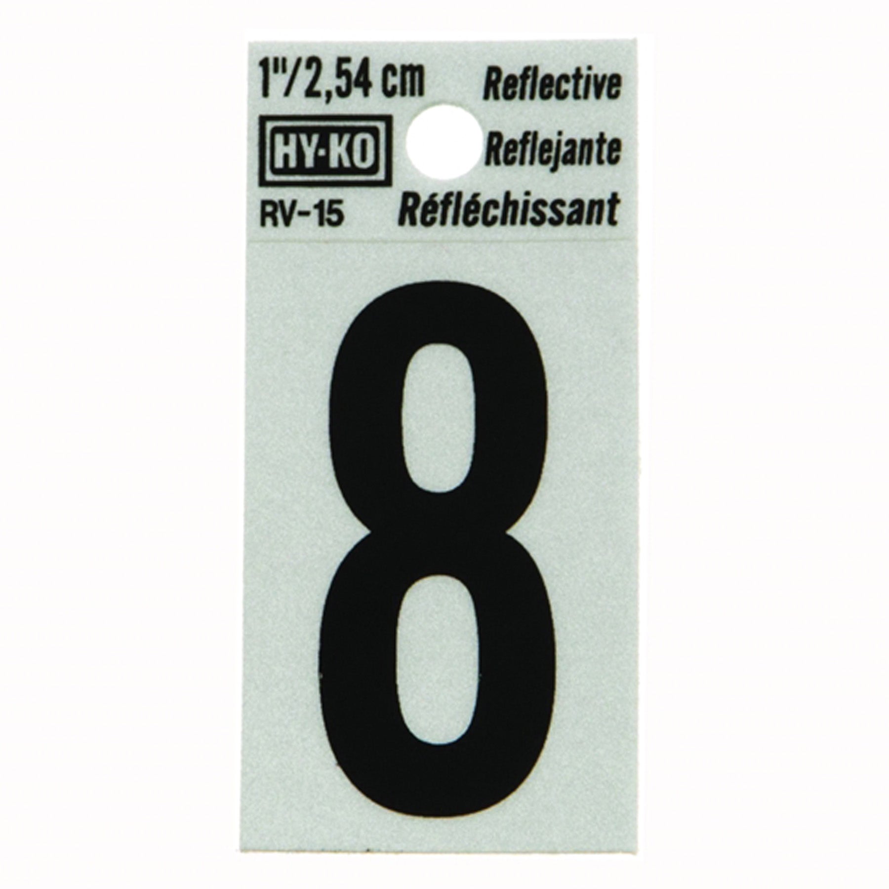 Reflective Black Number - 8