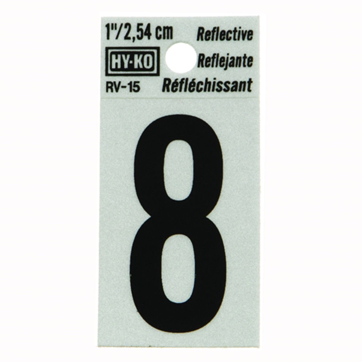 Reflective Black Number - 8
