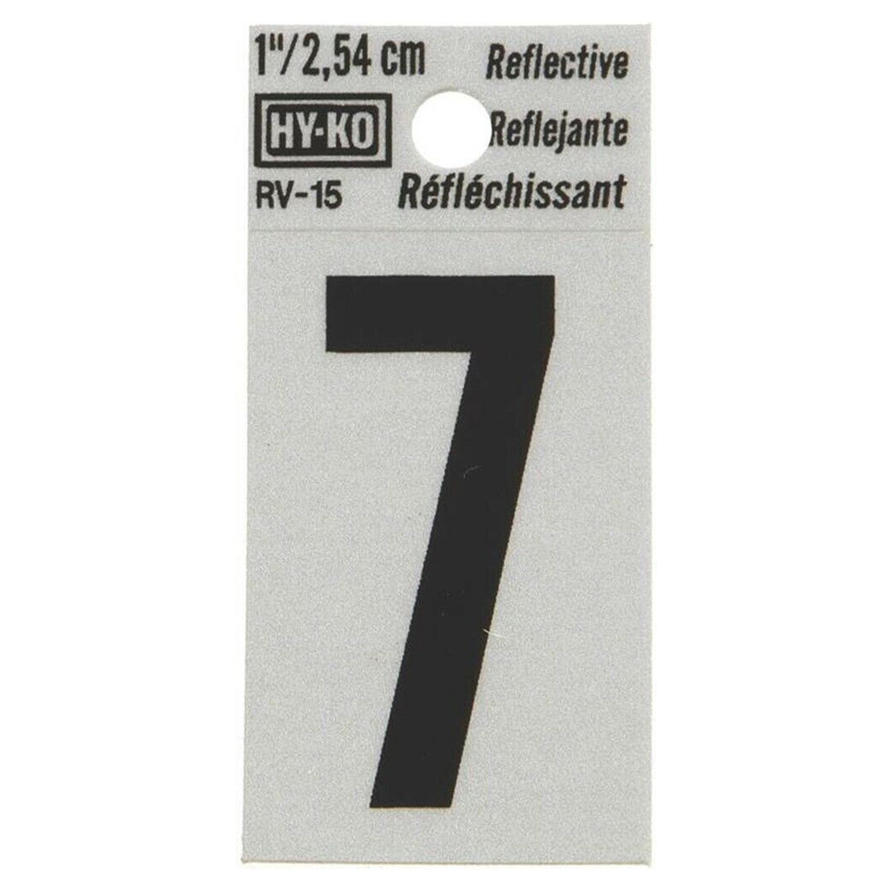 Reflective Black Number - 7