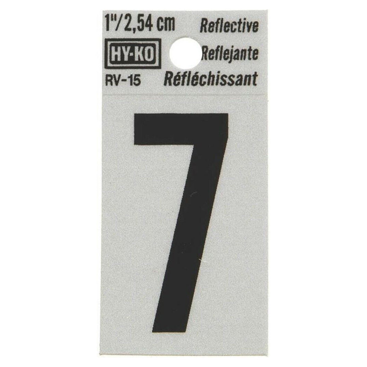 Reflective Black Number - 7