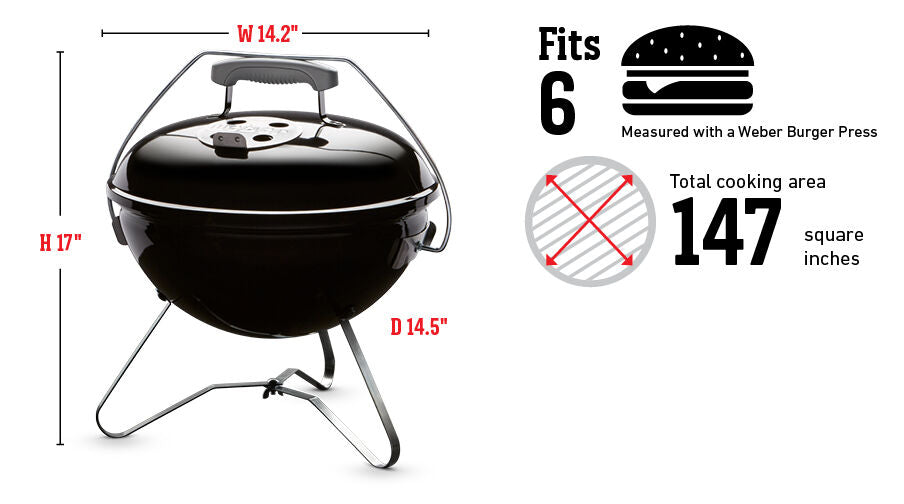 Premium Charcoal Grill - Black