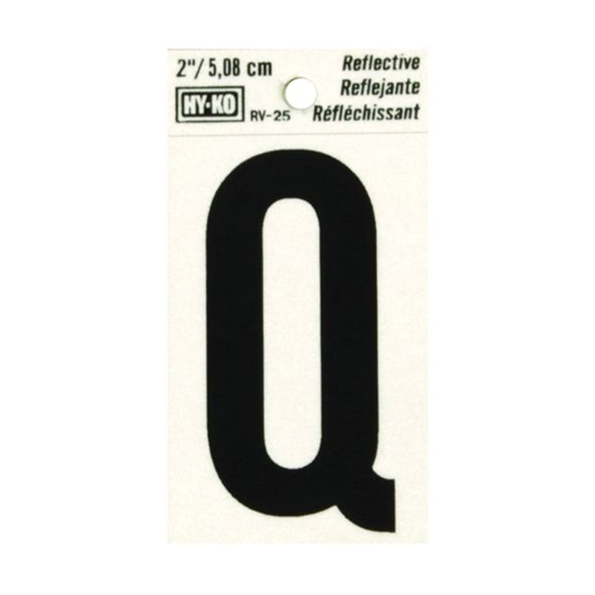 Reflective Black Letter - Q
