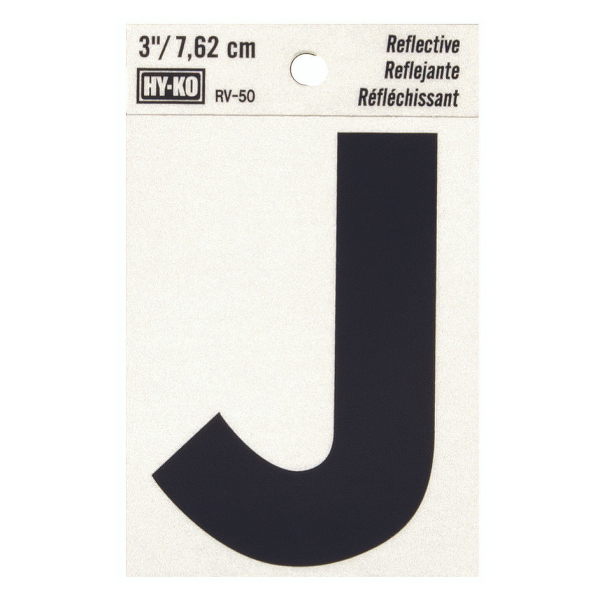 Reflective Black Letter - J