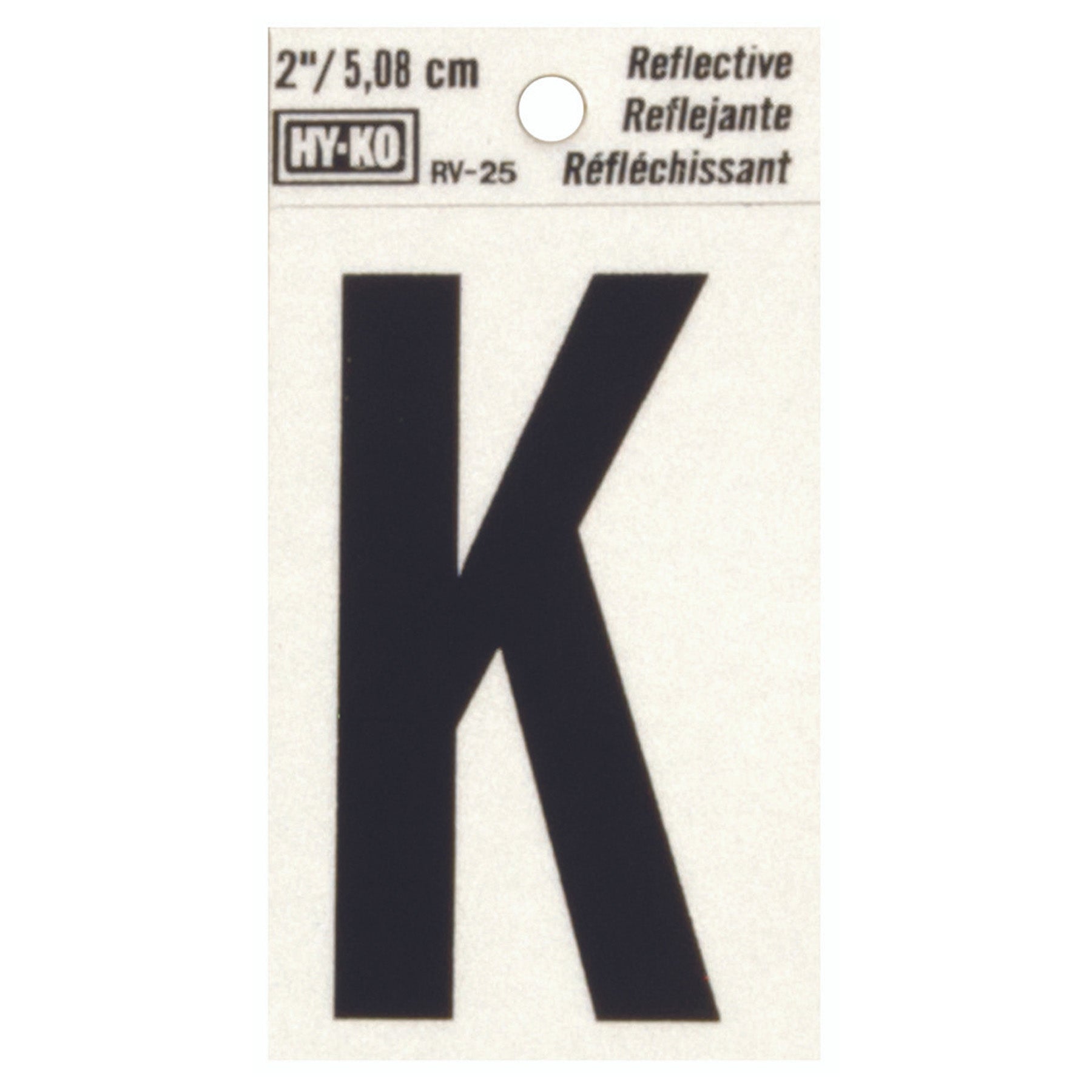 Reflective Black Letter - K