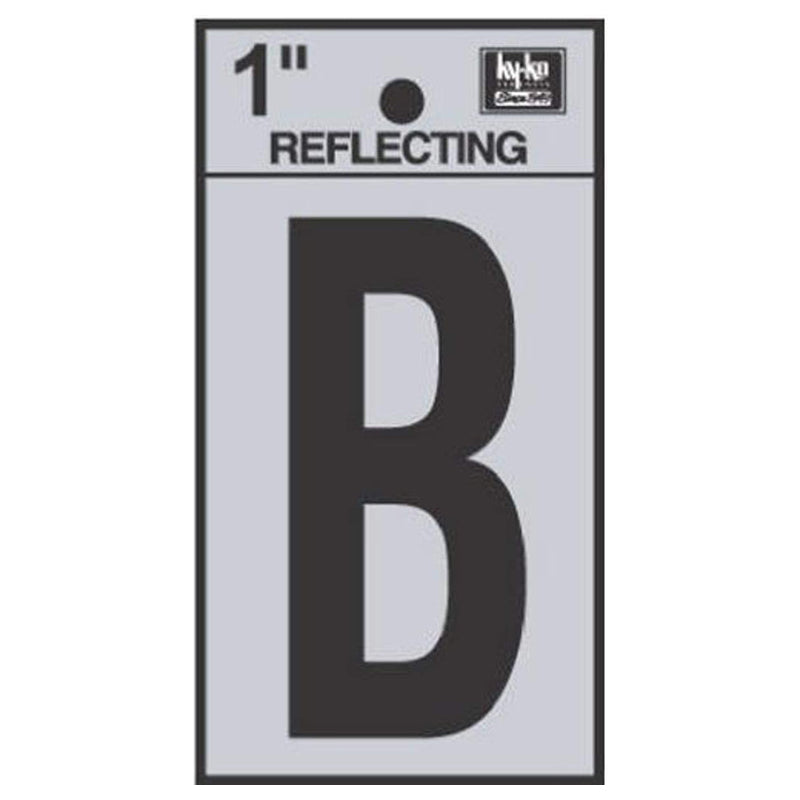 Hy-Ko Reflective Letter B Blk 1Rv-15/Blnk - Black