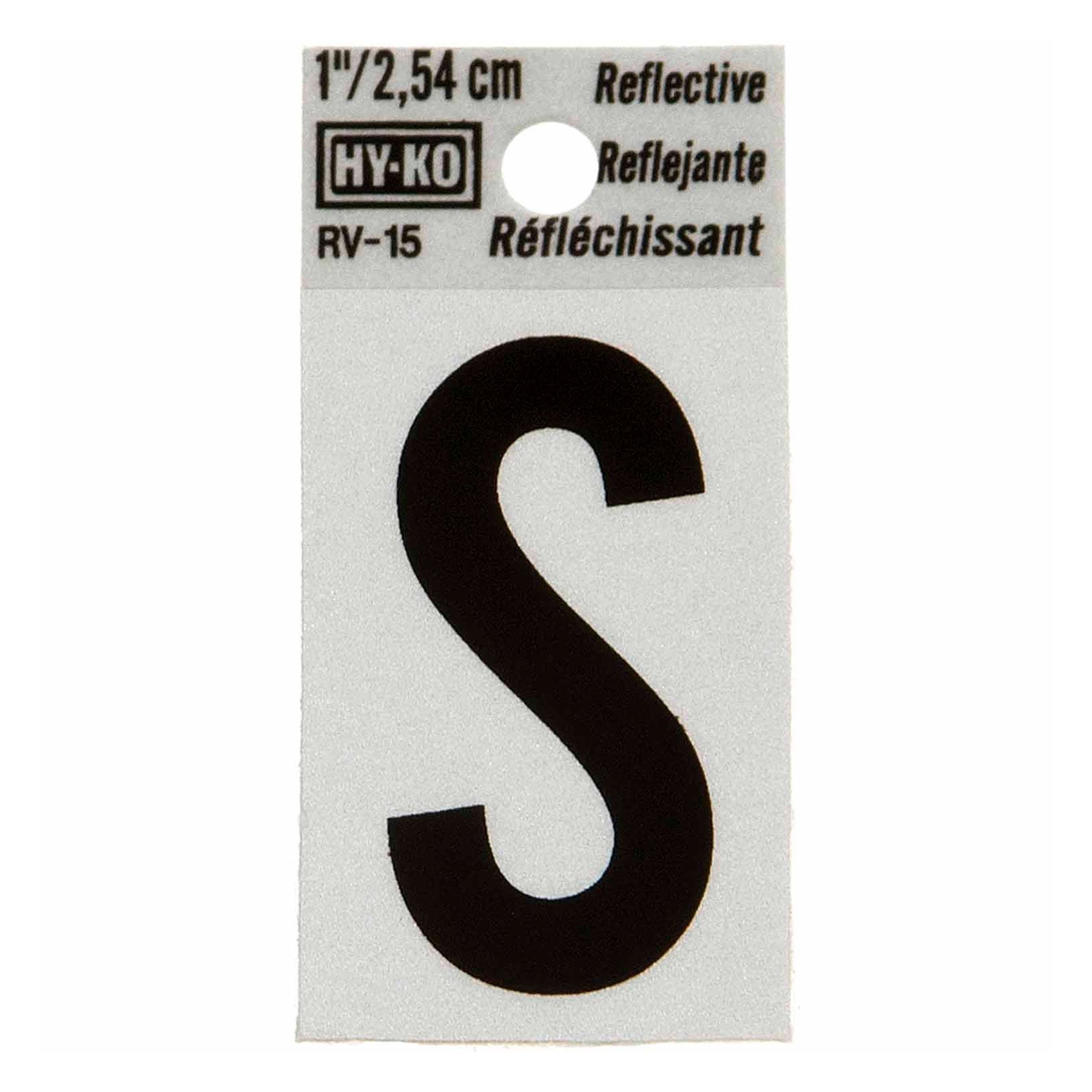 Reflective Black Letter - S