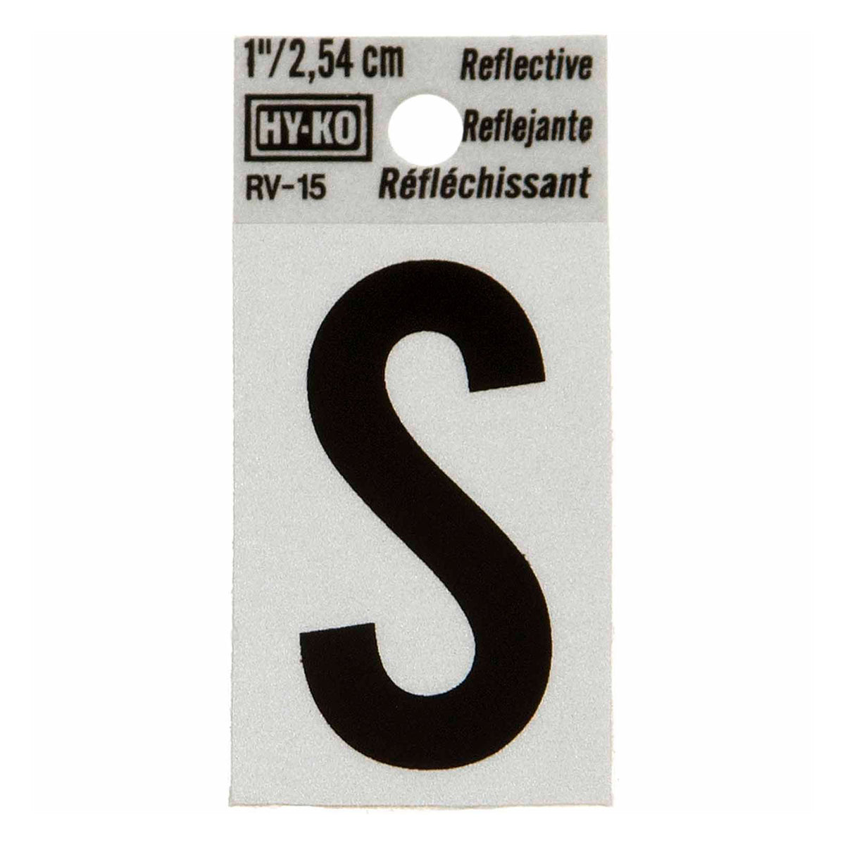 Reflective Black Letter - S