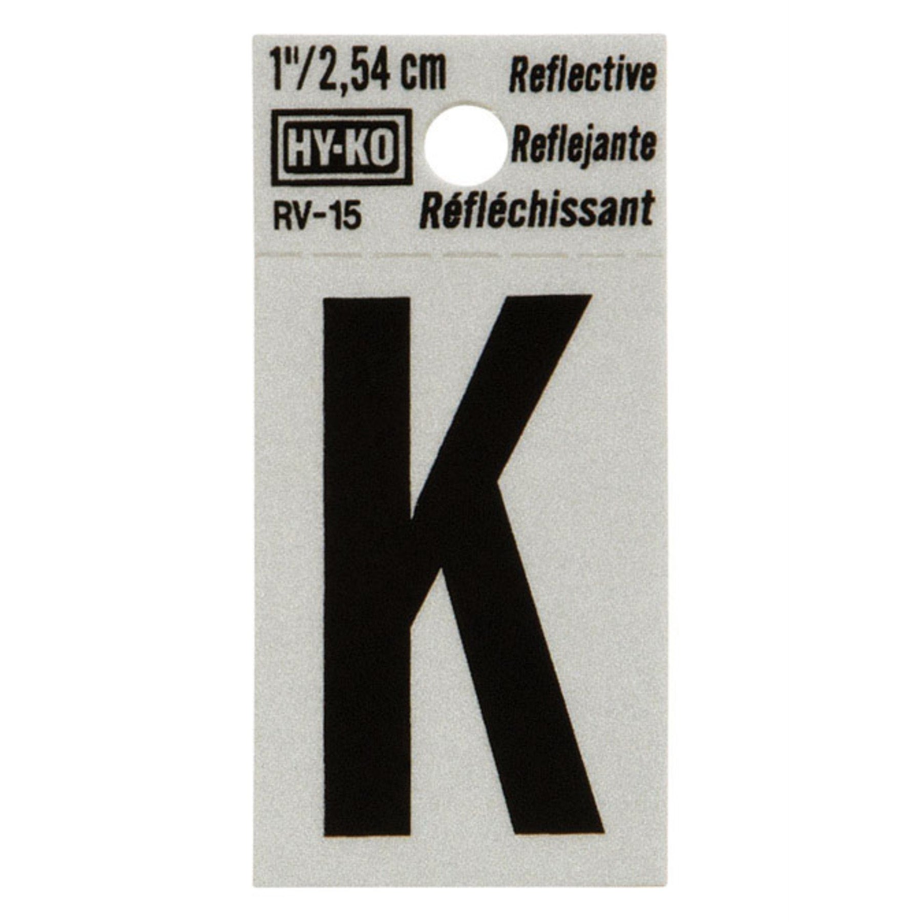 Reflective Black Letter - K