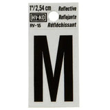 Hy-Ko Rv-15 Reflective Letter M 1" - Black
