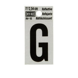 ملصق على شكل حرف "G" أسود وعاكس للضوء
