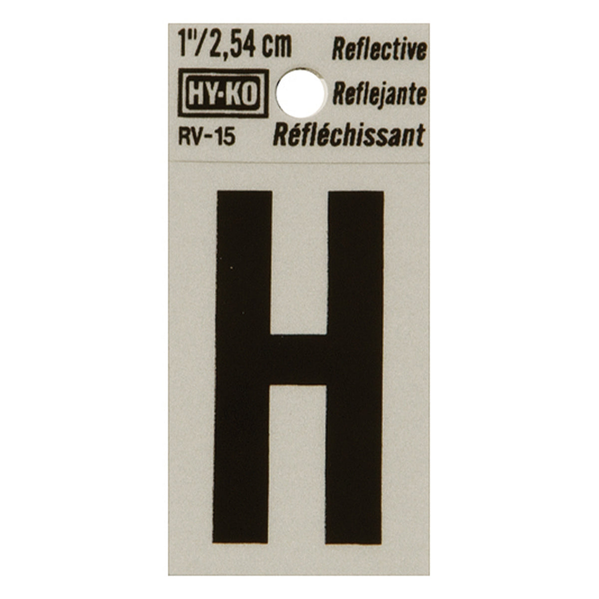 Reflective Black Letter - H