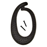 Black Aluminum Nail-on Number - 0