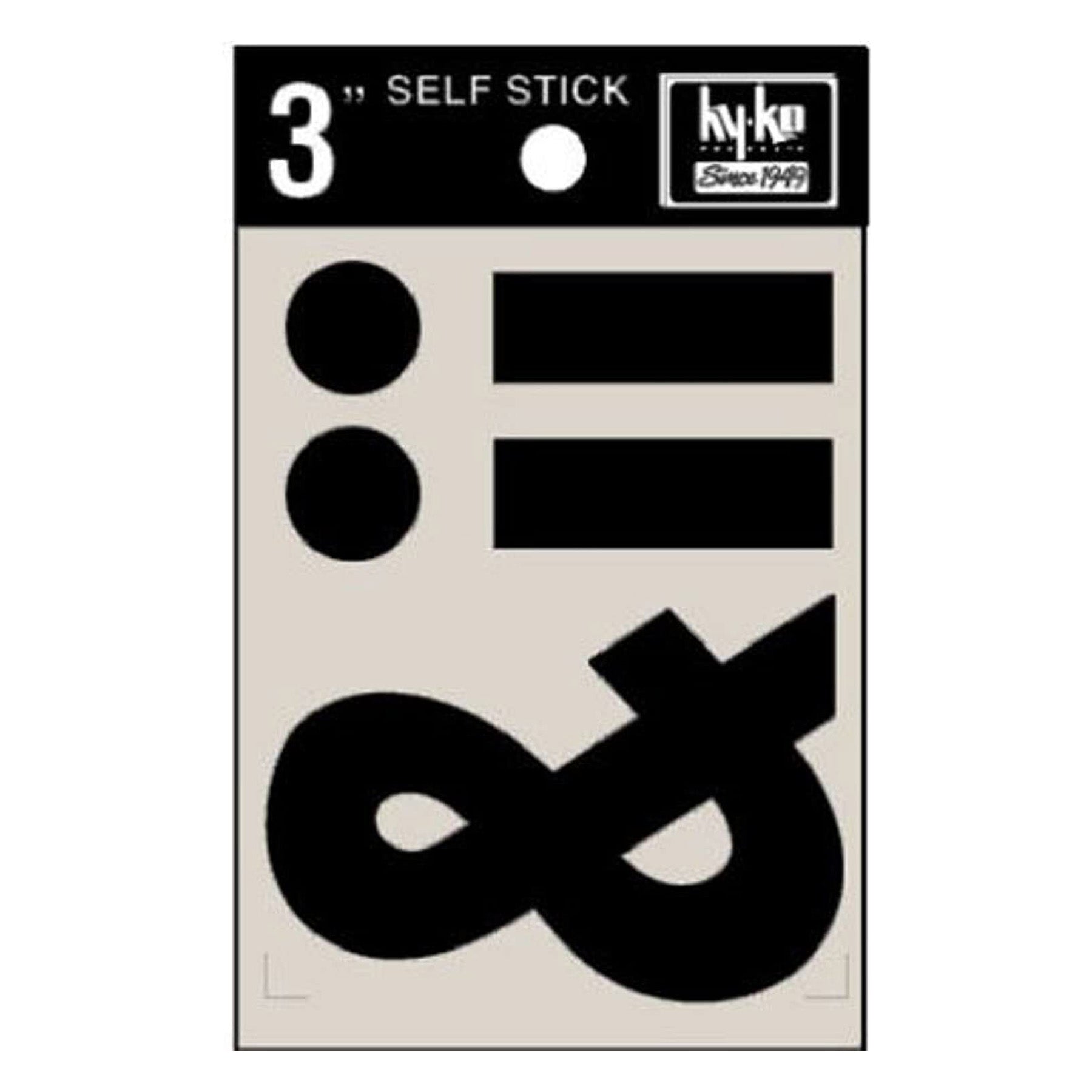 Black Adhesive Vinyl Die Cut Symbols