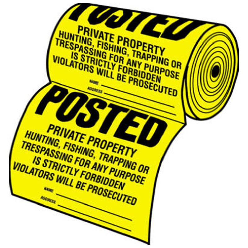 Hy-Ko Tyvek Property Sign 12X12" 100Ct - Yellow