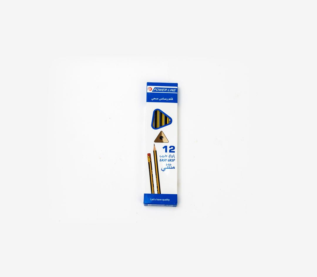 Power Line Triangular Graphite Pencils-Black