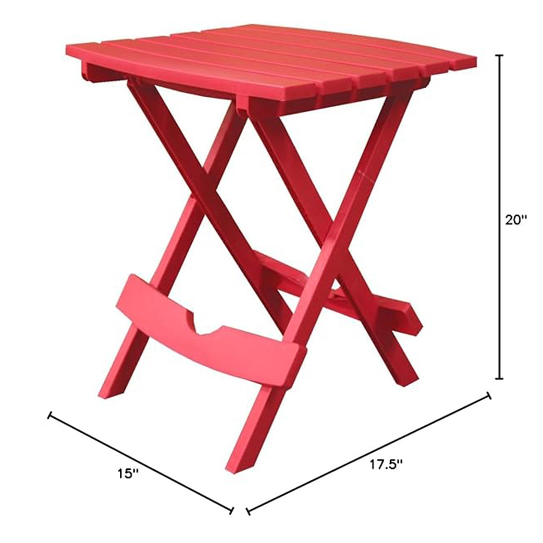 Fold Side Table - Red