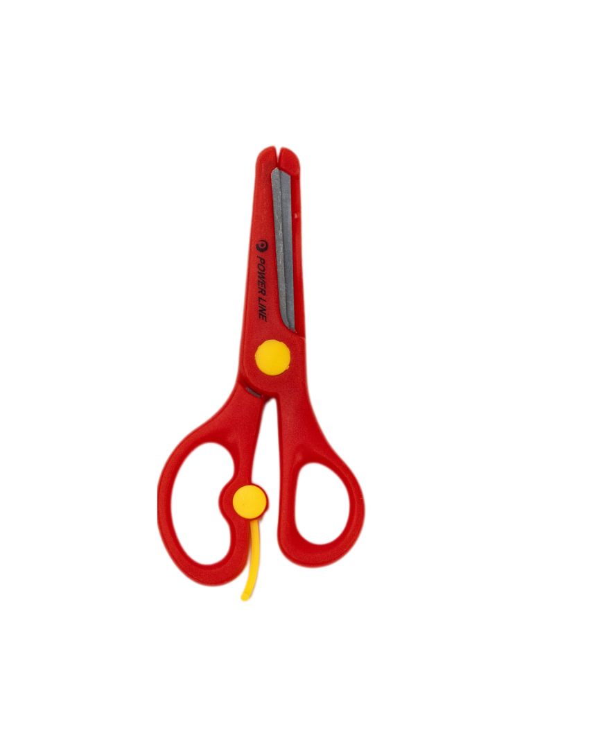 Power Line Spring-Loaded Student Safety Scissors Red