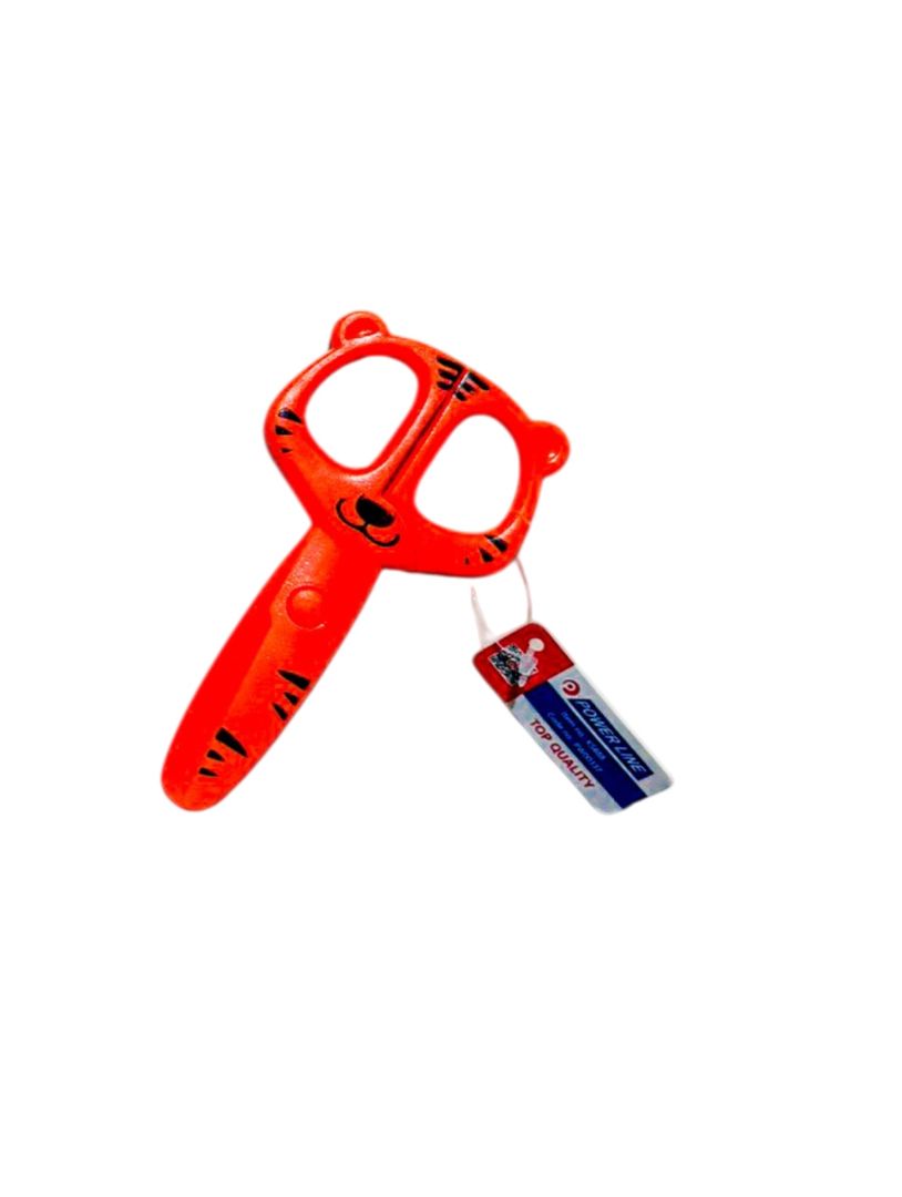 Power Line Animal Cartoon School Scissors Red