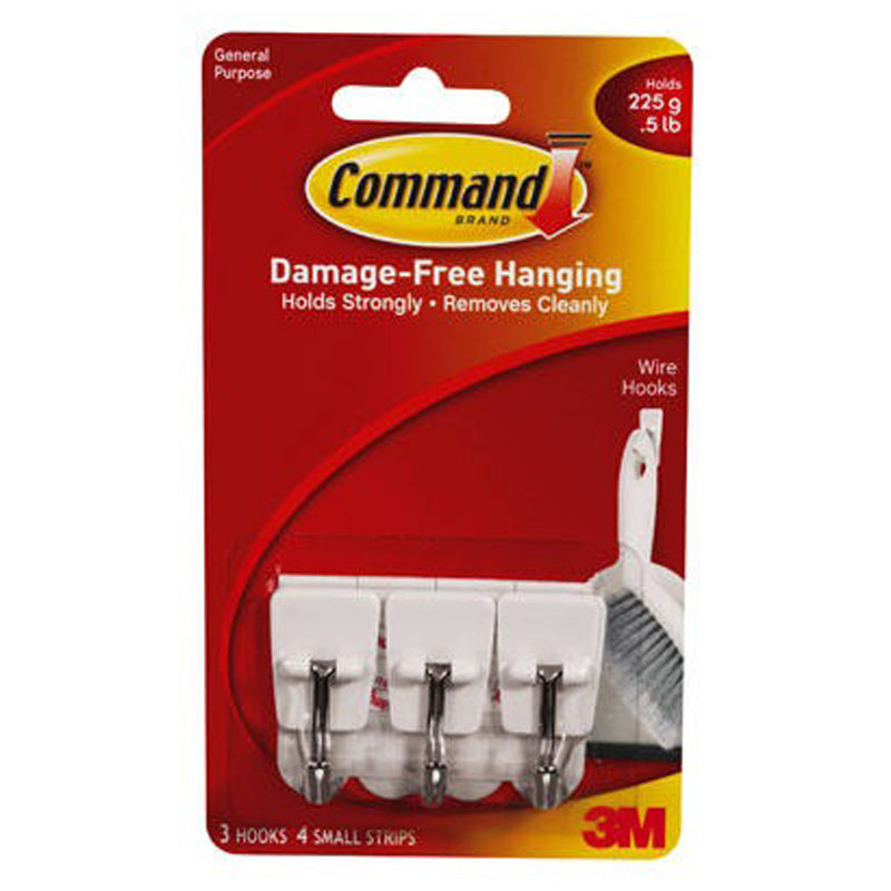 Command 3Ct Utensil Hook/Strips -Silver