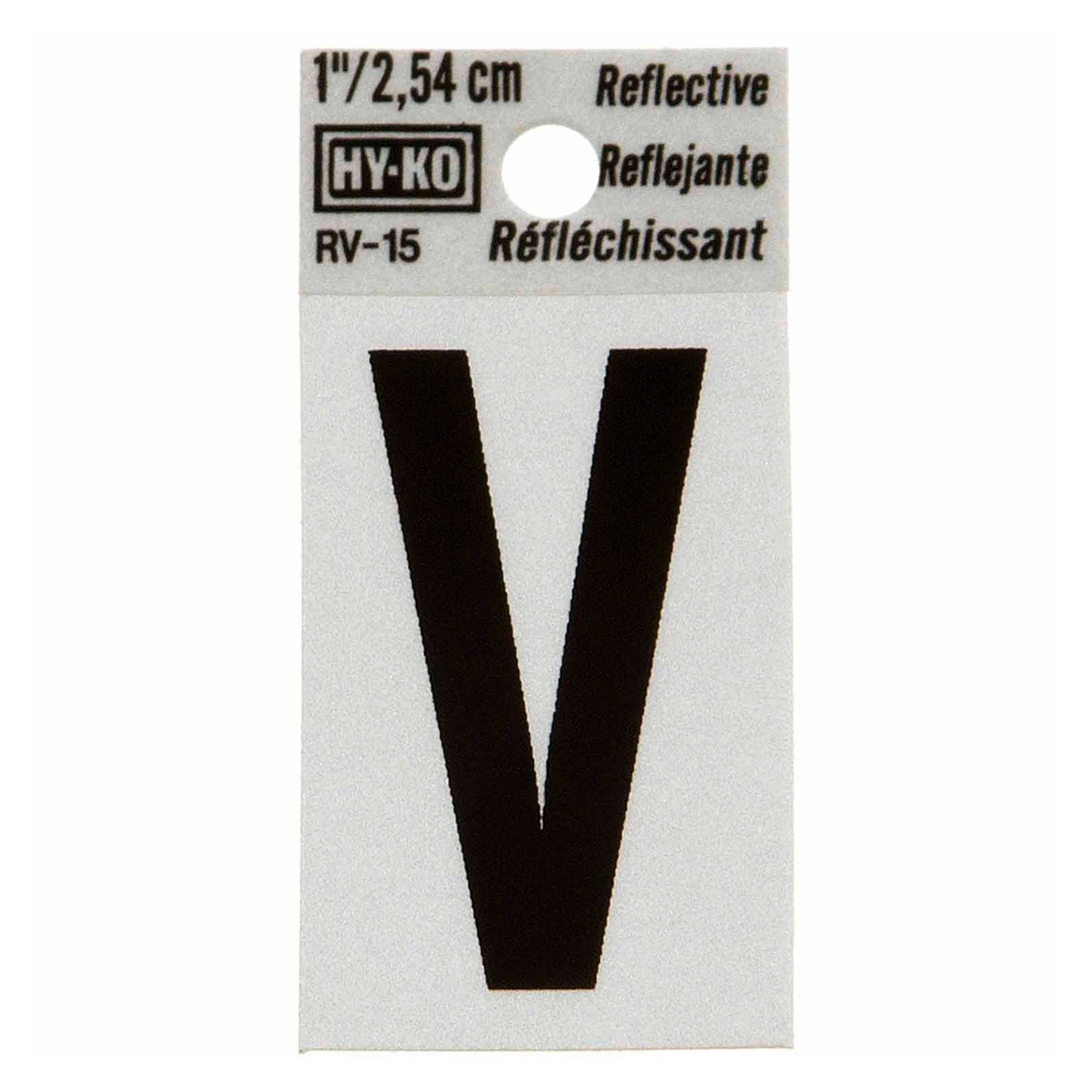 Reflective Black Letter - V