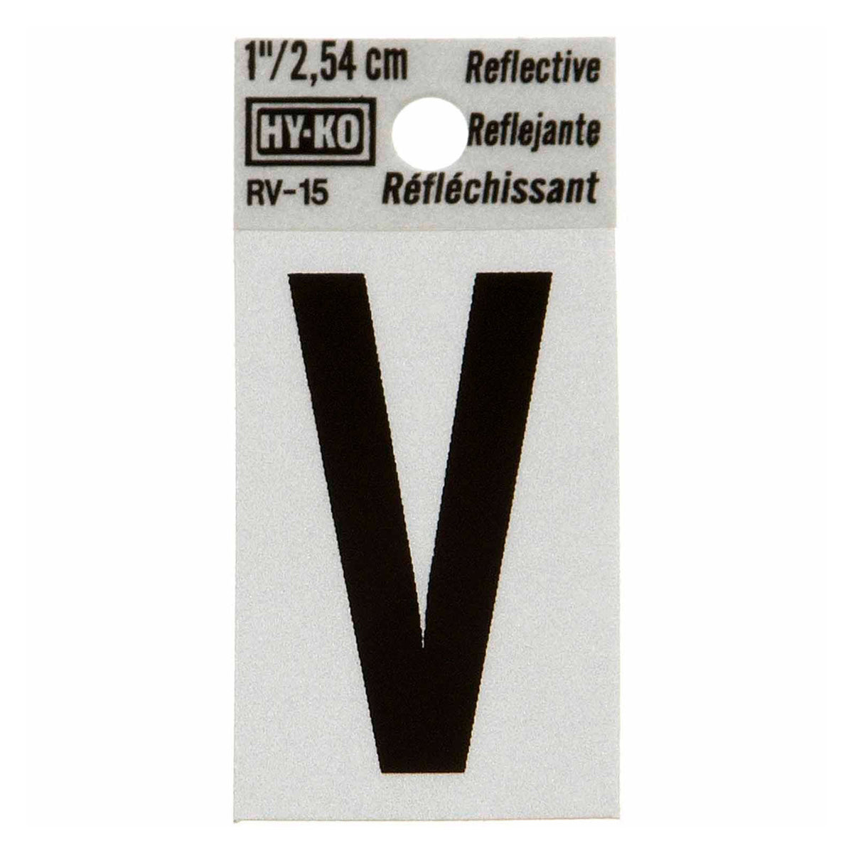Reflective Black Letter - V