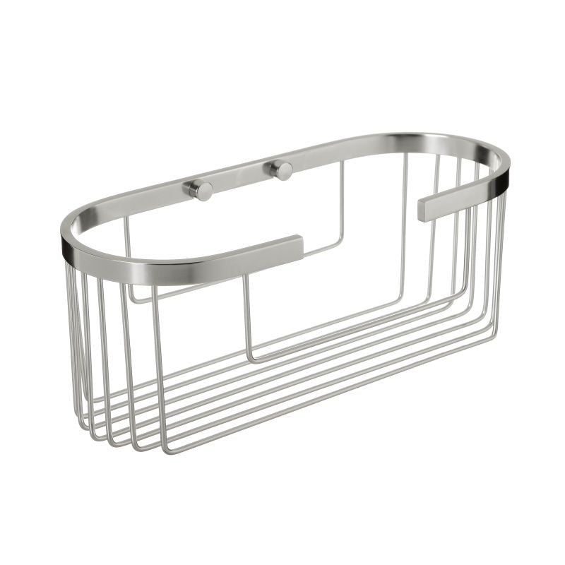 Oval Aluminum Basket - Silver