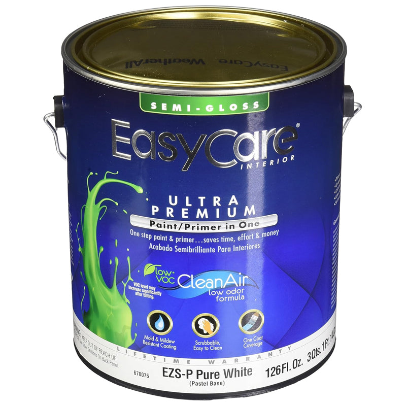 Easy Care Ez Interior Enamel Paint Pastel Base Gal-White