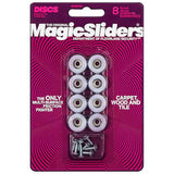 Magic Sliders 8Pc Sliding Discs W/Screw-In Round 20Mm - Silver