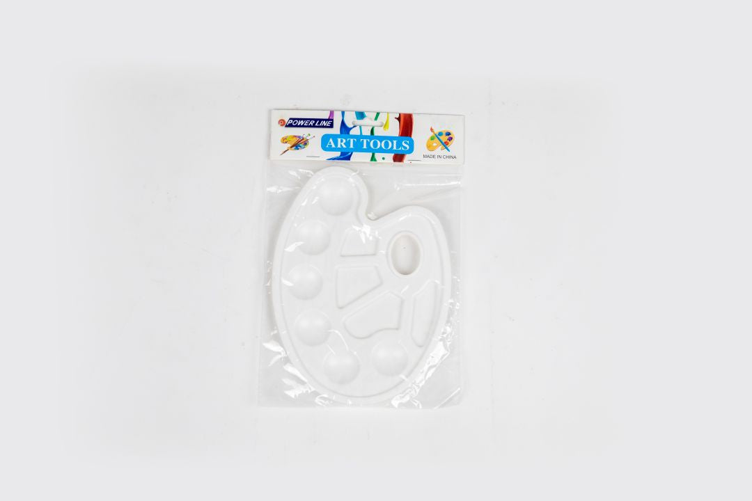 Power Line Art Tools Plastic Paint Palette-White