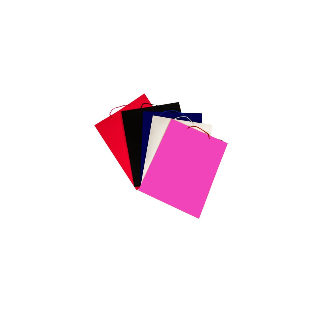 Power Line Plain Cardstock Gift Bag White