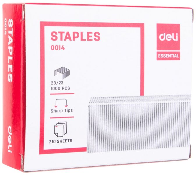 Deli Staples 23/23 1000 Pieces-Silver