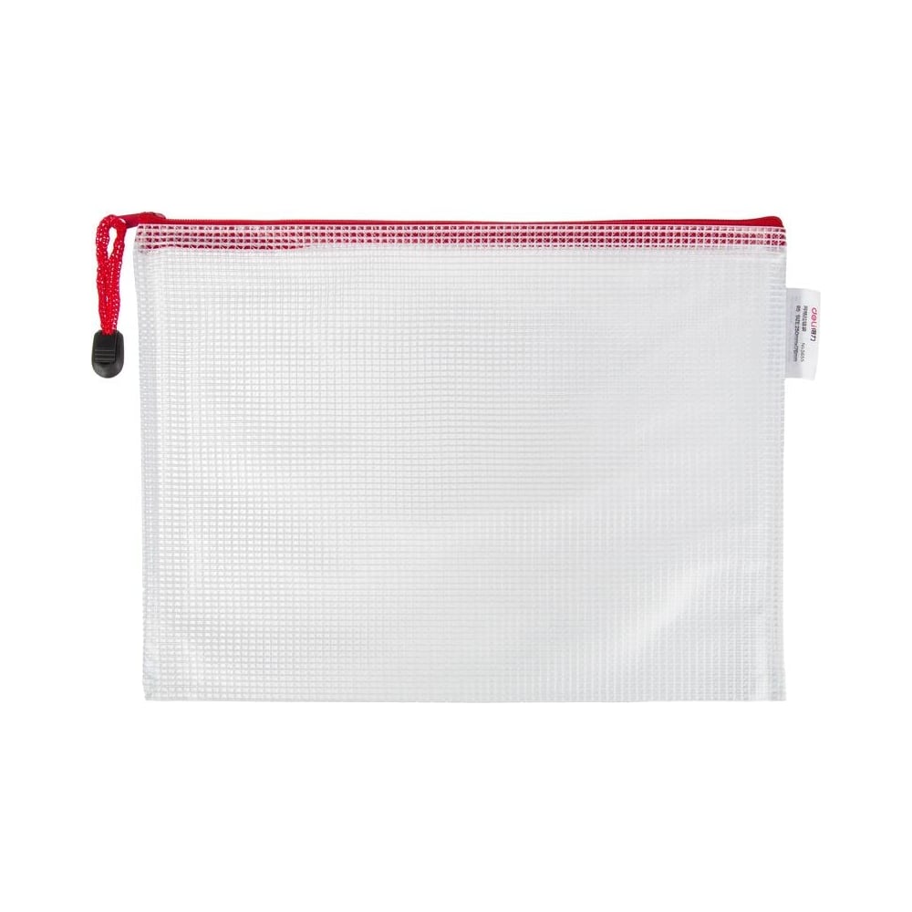 Deli Gridding Zip Bags B5 Red