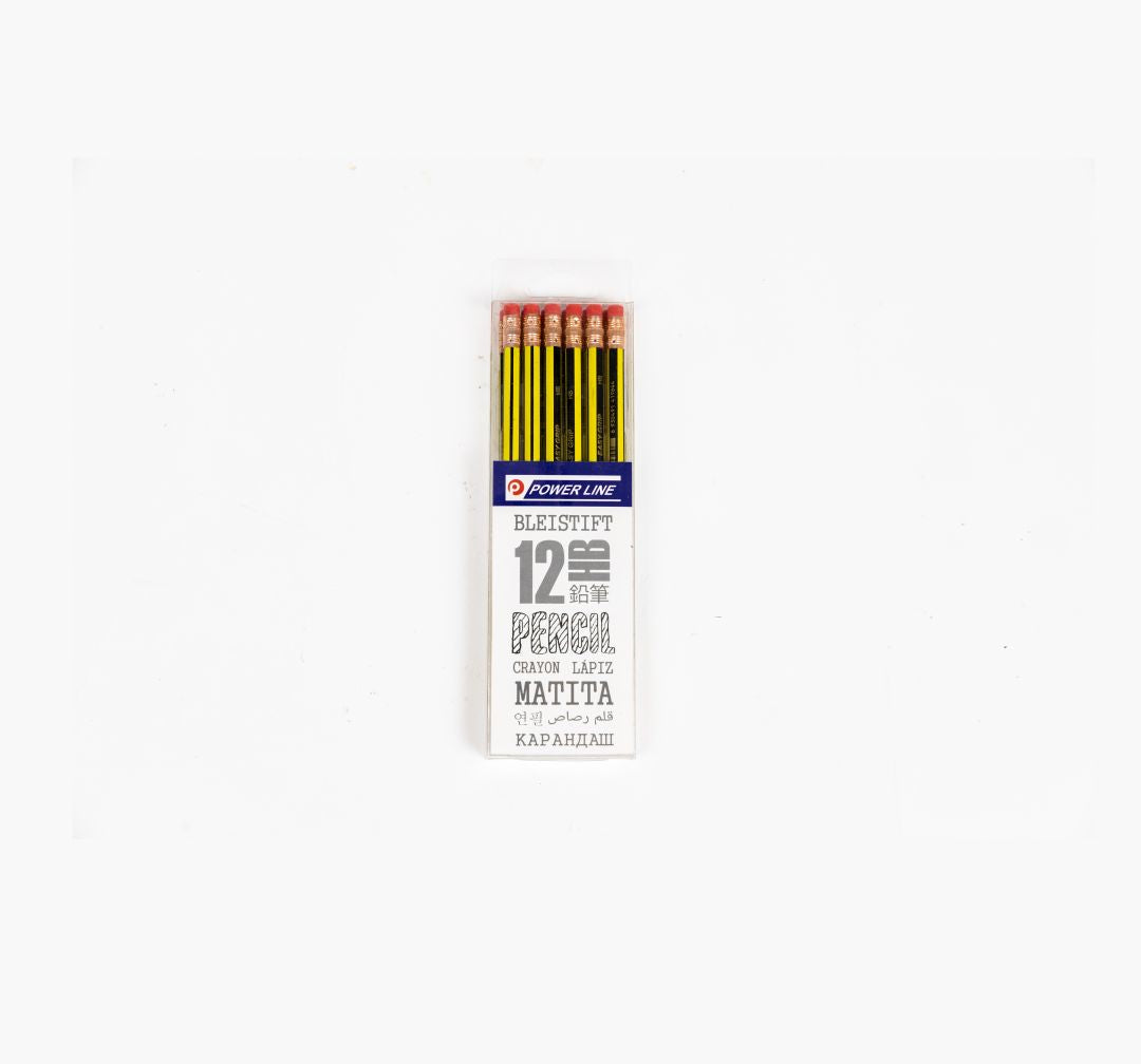 Power Line Hb Graphite Pencils-Multicolor