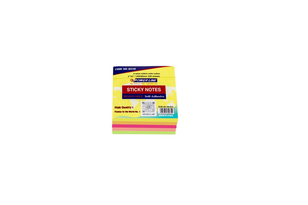 Power Line Sticky Notes Cube (Model Kn10)-Yellow