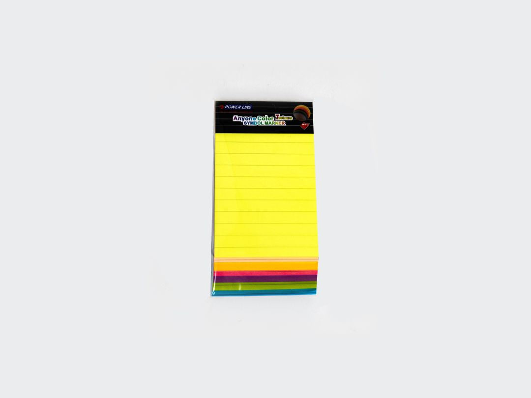 Power Line Sticky Note Pad 3X6 In 150 Sheet-Yellow