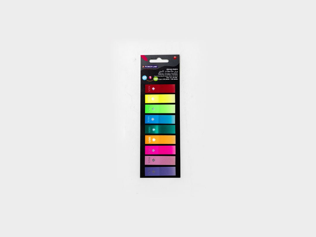 Power Line Sign Here" Sticky Index Notes Set-Multicolor