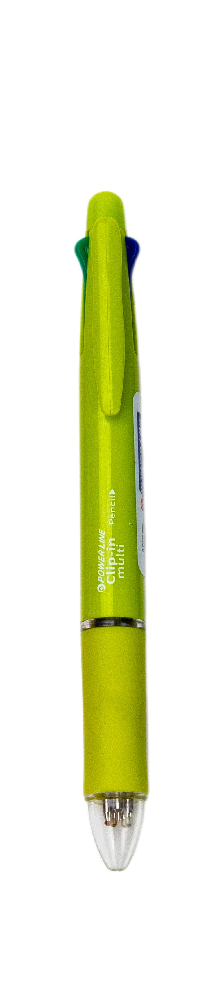 Power Line 4-In-1 Retractable Ballpoint Pens Green