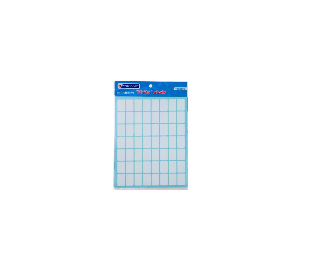 Power Line Self-Adhesive Labels-White