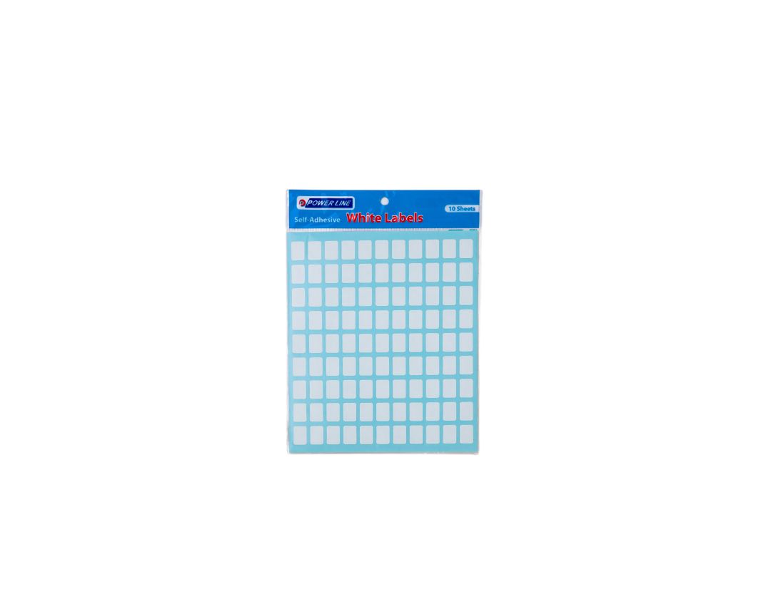 Power Line Self-Adhesive Labels-White